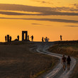 © andrea bonfanti - a late evening wedding at the site transitoire, a contemporary sculpture located in the crete senesi landscape among siena and asciano
