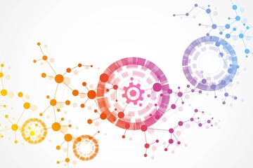 Wall Mural - big data visualization background. modern futuristic virtual abstract background. science network pa