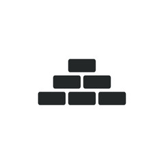 Leinwandbilder - bricks icon template color editable. brick symbol vector sign isolated on white background illustration for graphic and web design.