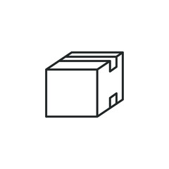 Aufkleber - packaging cardboard box icon template color editable. box symbol vector sign isolated on white background illustration for graphic and web design.