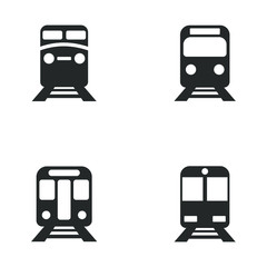 Poster - Train icon template color editable. Train symbol vector sign isolated on white background illustration for graphic and web design.