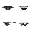 colander icon template color editable. colander symbol vector sign isolated on white background illustration for graphic and web design.