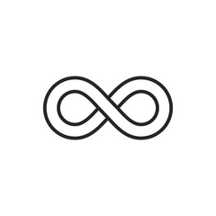 Aufkleber - infinity loop chain icon template color editable. infinity symbol vector sign isolated on white background illustration for graphic and web design.