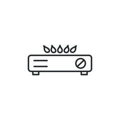 Poster - Gas Stove icon template color editable. Gas Stove symbol vector sign isolated on white background illustration for graphic and web design.