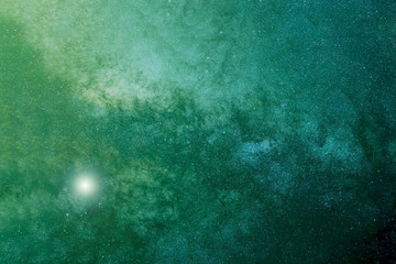Wall Mural - beautiful space nebula of green color. elements of this image were furnished by nasa.