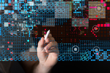 Software, web development, programming concept. Abstract Programming