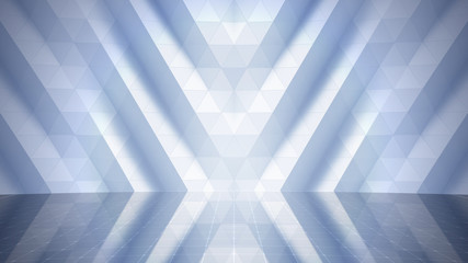 Wall Mural - simple design geometric stage theater business 3d illustration background.
