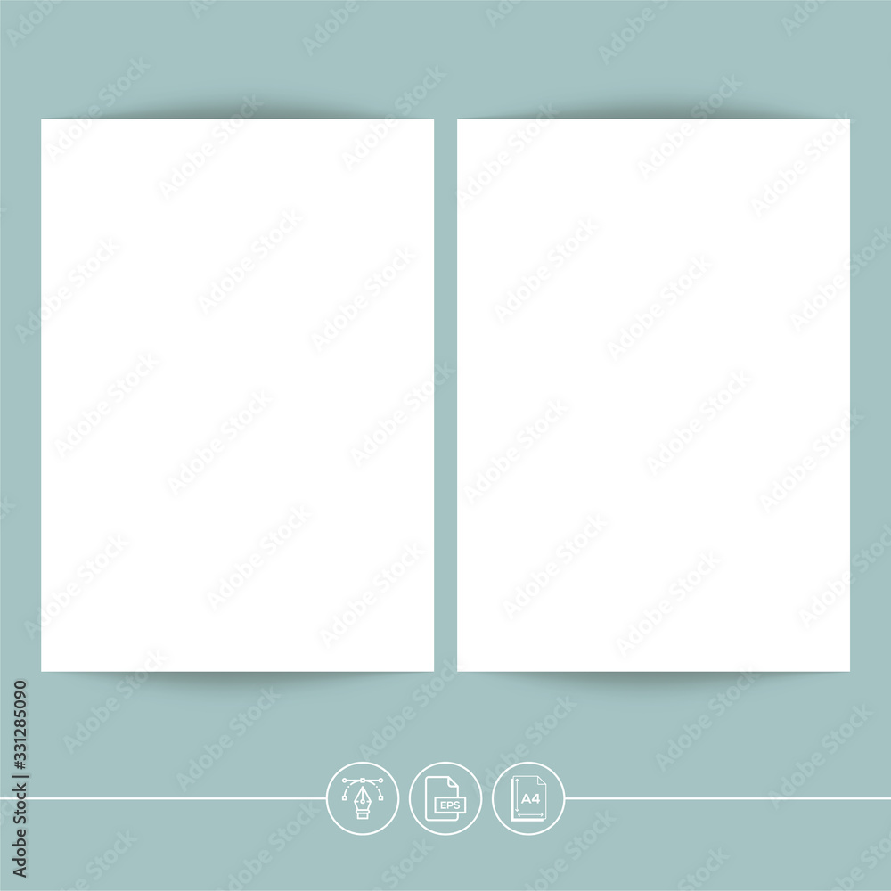 Resume CV, Flyer, Poster, Letterhead Shadow Mockup template Stock ...