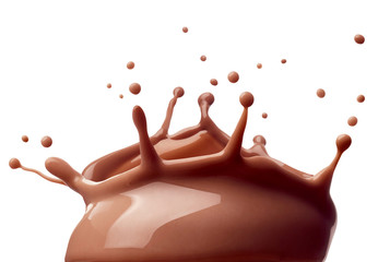 Wall Mural - chocolate milk splash drink beverage dairy drop