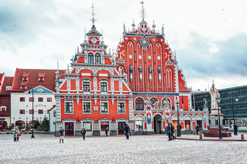 Poster - House of Blackheads in old town in Riga