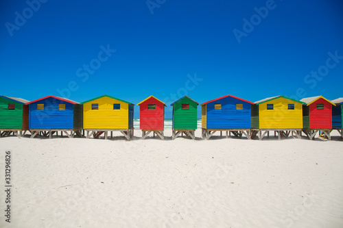 Muizenberg Beach houses Tableau sur Toile