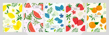 Modern Template Fruit  Vector Notebook Background.