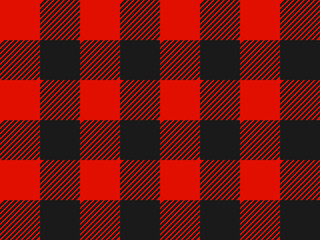 red and black lumberjack plaid seamless pattern. simple vintage textile design. seamless vector patt
