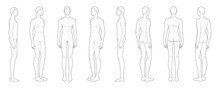 Fashion Template Of Standing Men. 