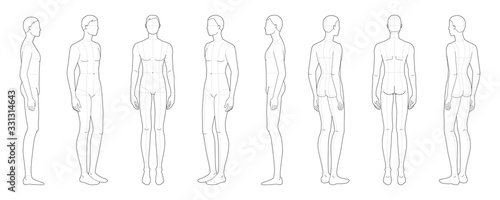 Fotografía Fashion template of standing men.