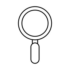 Poster - magnifying glass lens, line style icon