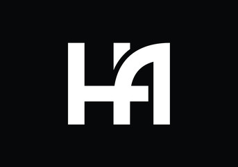 H A, HA Initial Letter Logo design vector template, Graphic Alphabet Symbol for Corporate Business Identity