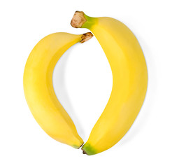 Sticker - ripe banana isolated on white background ,include clipping path