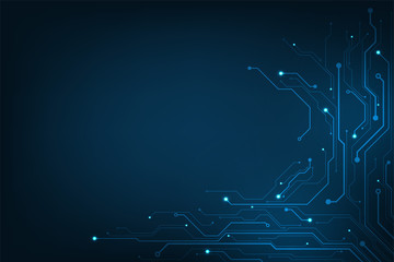 Wall Mural - vector technology in electronic circuit design.