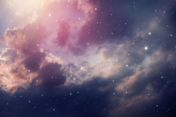 night sky with stars.