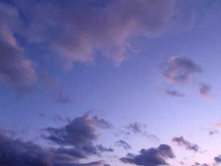 Wall Mural - сloudscape. sundown. pink purple sky at sunset. dramatic cloudy sky. the storm is approaching. windy