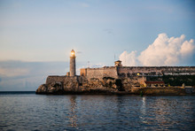 The Morro Castle, El Morro Fort And Lighthouse On The Water In Havana, Cuba, Caribbean