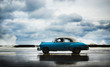 © Michael Marquand - 1950's car driving along the Malecon on a cloudy day, Havana, Cuba