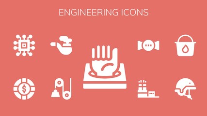 Wall Mural - engineering icon set