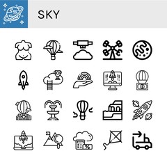 Poster - Set of sky icons