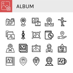 Wall Mural - album simple icons set