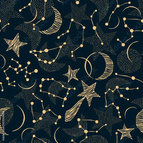 wzor-znaki-zodiaku-fazy-ksiezyca-slonca-i-ksiezyca-styl-grawerowania-astrologia