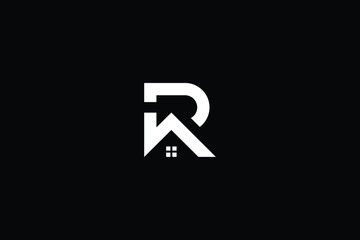 logo design of r p in vector for construction, home, real estate, building, property. minimal awesom