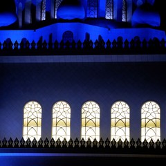 Wall Mural - light in mosque windows at night