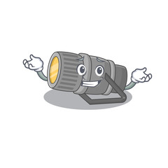 Poster - Happy face of underwater flashlight mascot cartoon style