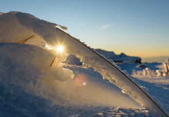 Wall Mural - beautiful winter images from a mountain top in Bulgaria - impressive nature, relaxation and meditation