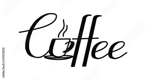Plakaty do kawiarni  goraca-kawa-ilustracja-wektorowa-napis-kawy-do-kawiarni-logo-firmy-kawowej-szablon