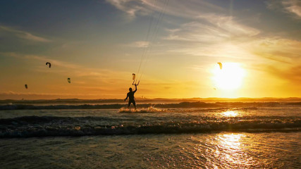 Wall Mural - Kite Surf Table Mountain Landscape Cape Town, South Africa