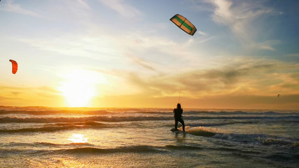 Wall Mural - Kite Surf Table Mountain Landscape Cape Town, South Africa