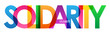 SOLIDARITY colorful vector typography banner