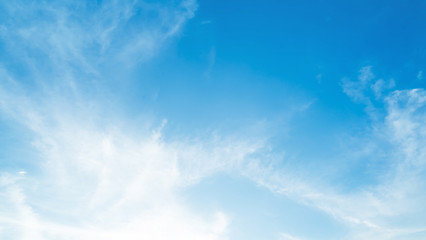 Blue sky with cloud bright at. Border, Thailand - Malaysia