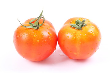 Tomatoes isolated on white