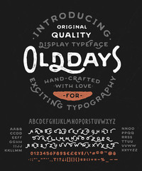 Hand crafted vintage typeface 'Old days'