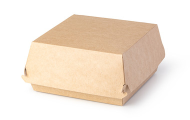 brown unlabeled paper food box