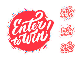 Wall Mural - Enter to win. Vector banners set.
