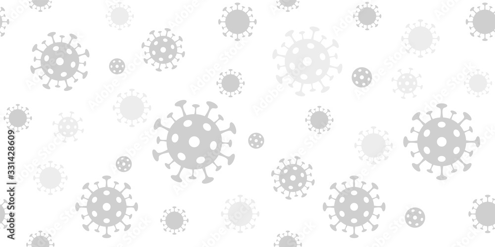 Coronavirus background. Vector seamless pattern with covid-19 virus ...