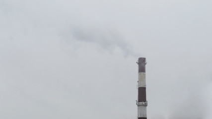 Atmospheric pollution.Smoke from the factory pipe..