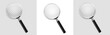 Realistic Magnifying glass vector isolated vector illustration on transparent background