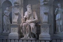 Moses Sculpture By Michelangelo In San Petrio In Vincoli, Rome, Italy