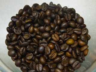 Coffee beans close-up