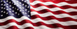 Leinwandbild Motiv American Flag Wave Close Up